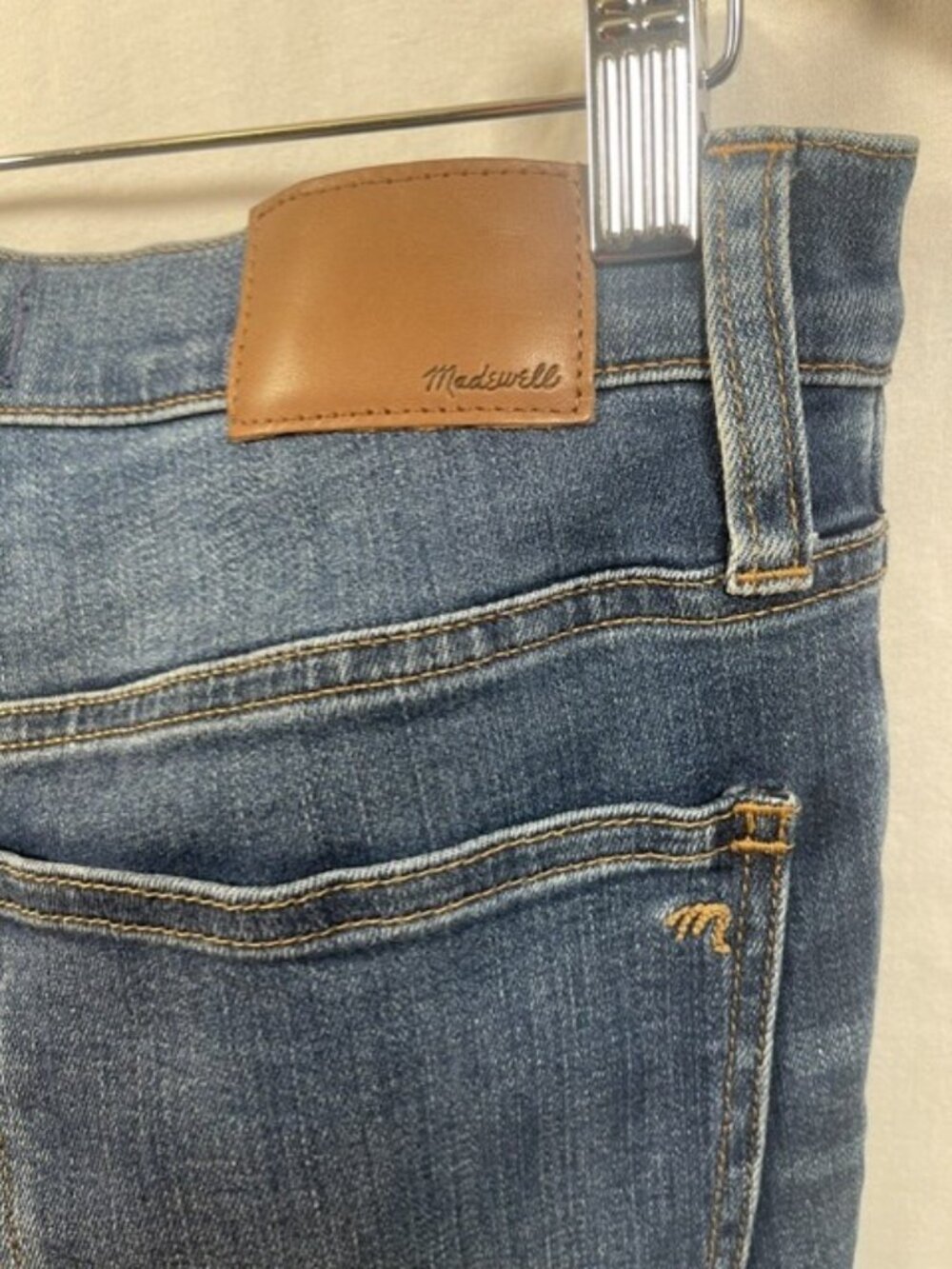 Madewell Womens 9" mid-rise skinny blue jeans sz 27 button fly Excellent Cond